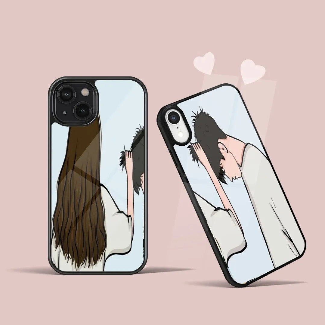 Interconnected Character Couple Phone Case