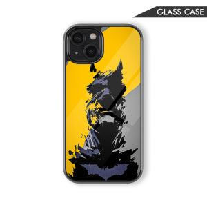 Batman Yellow Split Glass Phone Case – Superhero DC Comic Phone Cover