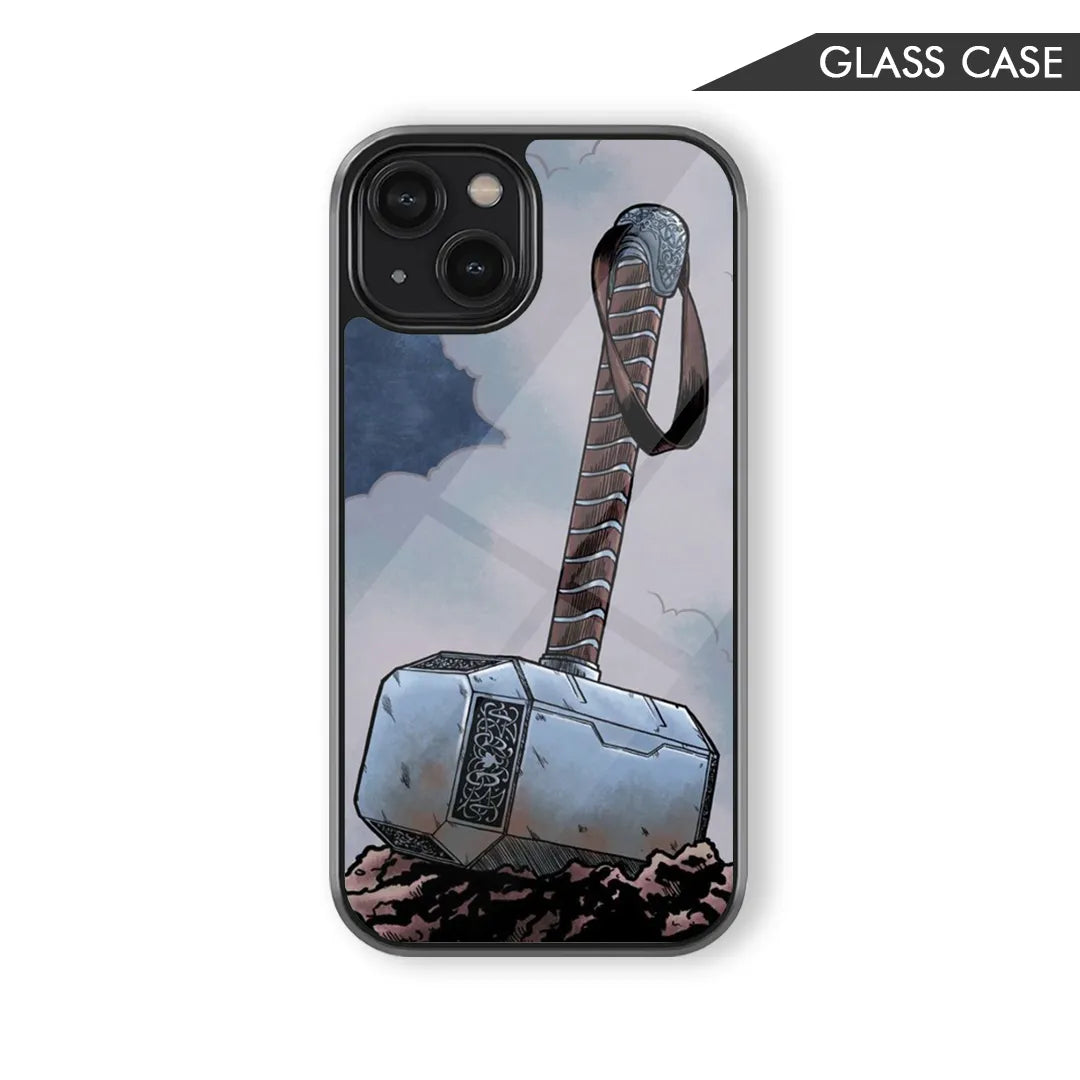 Mjolnir's Might: Thor's Hammer Legendary Glass Case