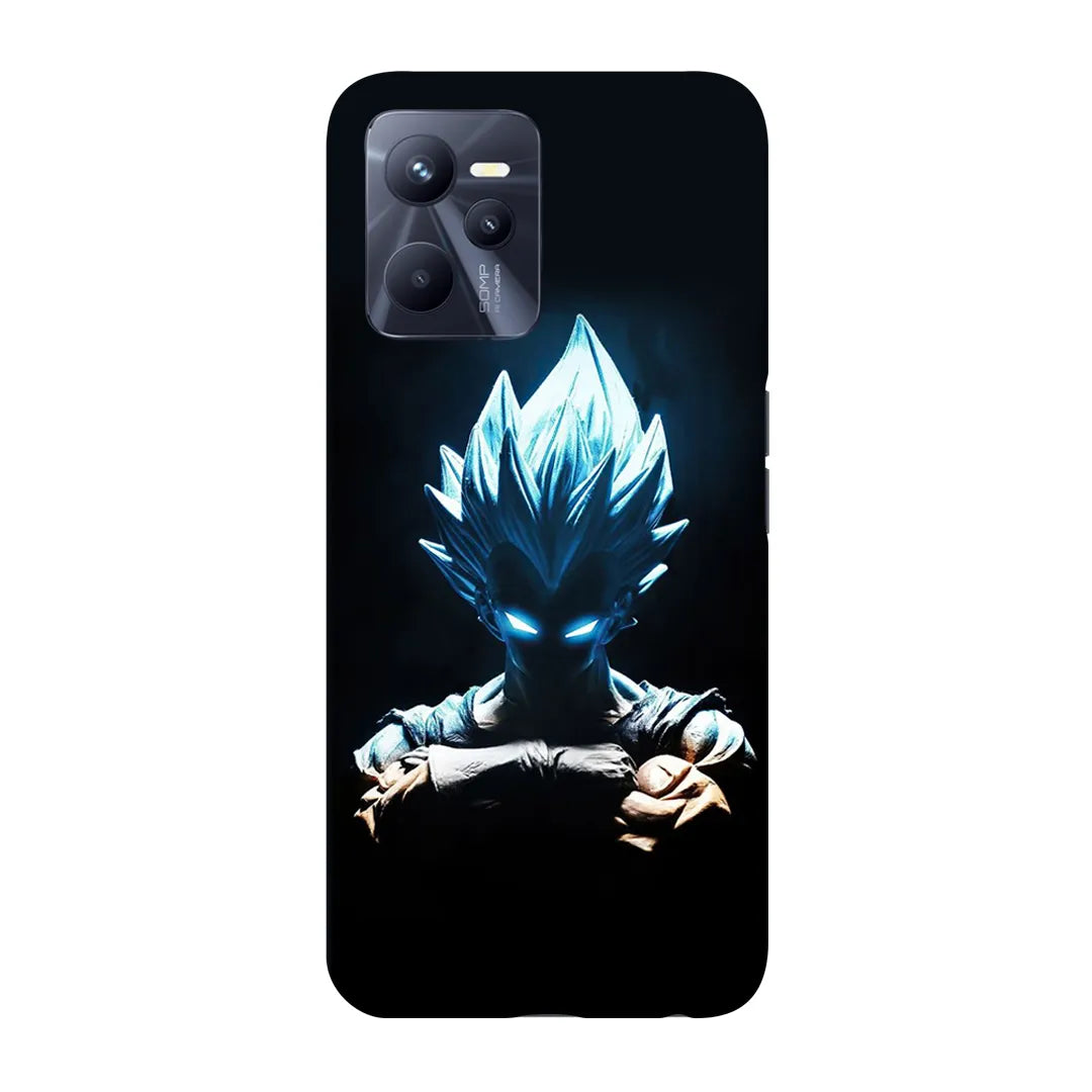 Saiyan Pride: Vegeta Blue Aura Glass Case