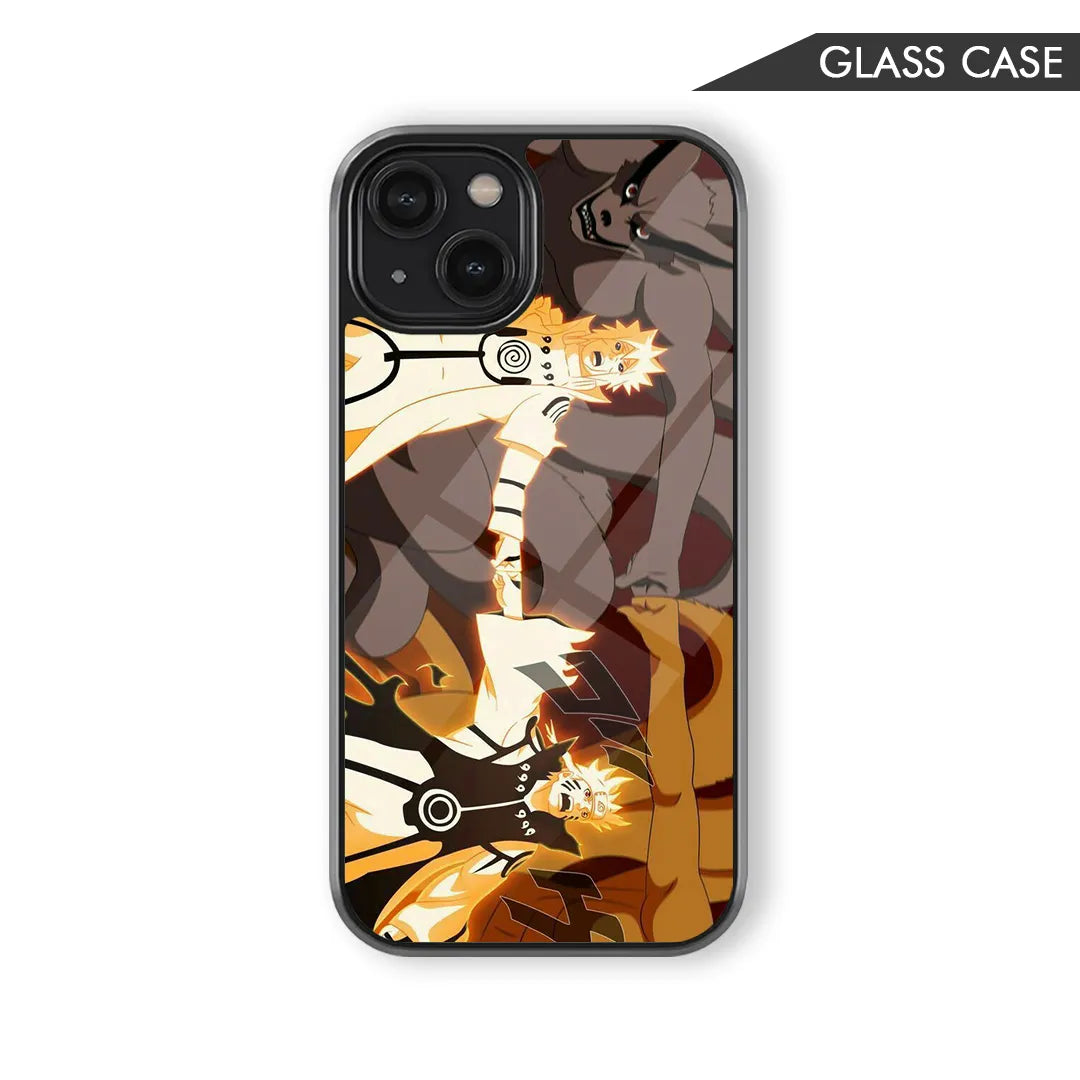 Eternal Bond: Naruto and Kurama Dual Power Glass Case