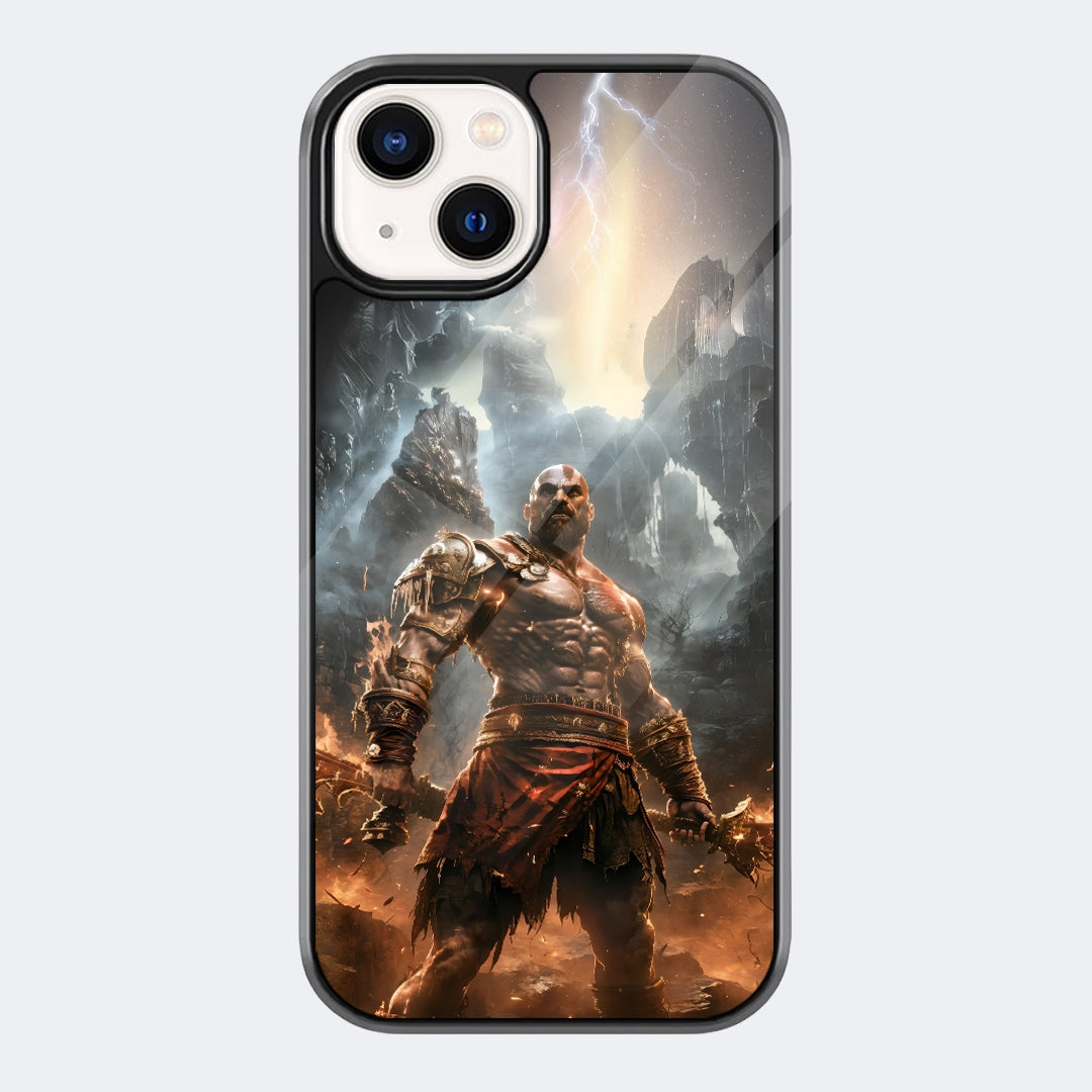 Kratos God of War Glass Phone Case – Gaming Warrior Phone Cover