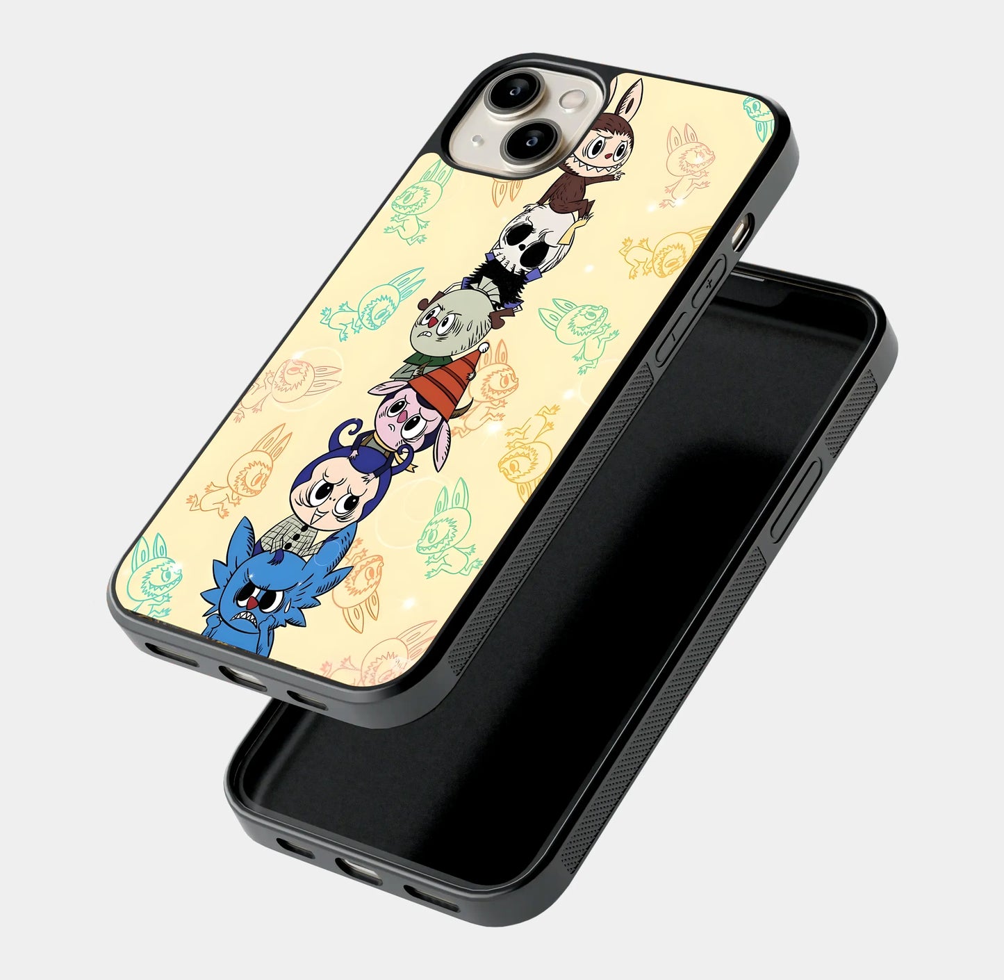 Vertical Stacked Labubu Doll Totem Design