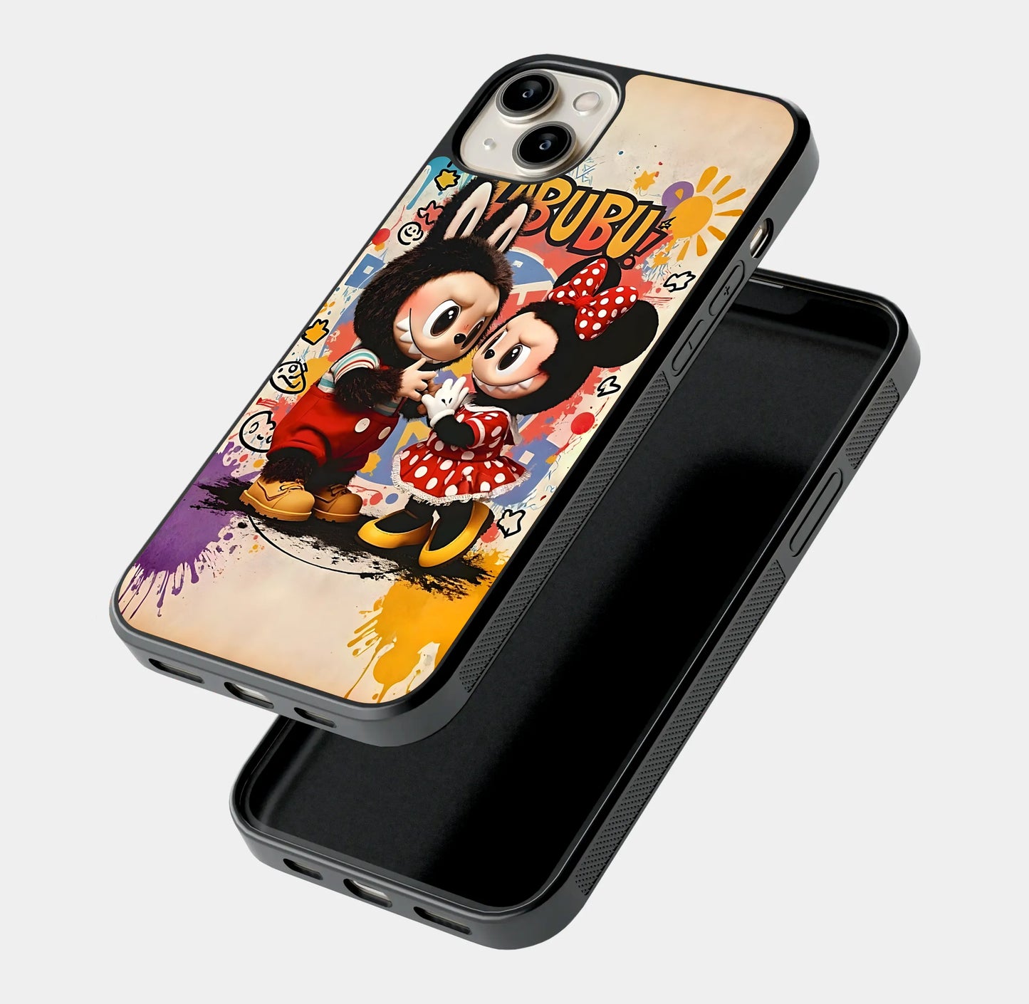 Labubu Mouse Costume & Minnie Graffiti Print