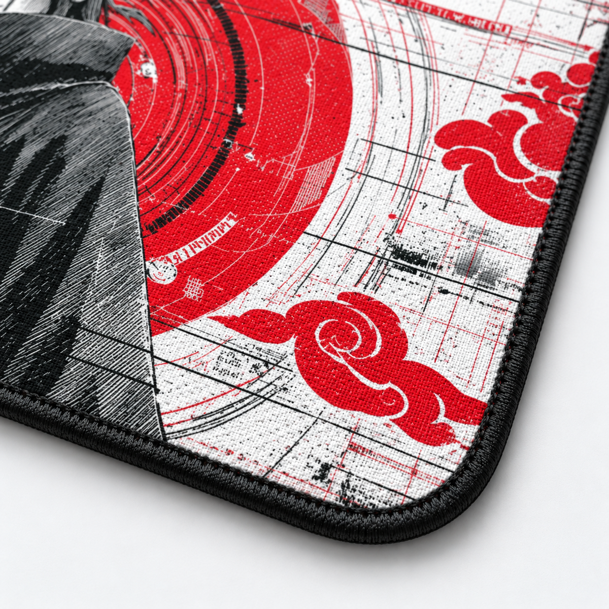 Itachi Crimson Akatsuki Anime Mouse Pad - styled setup view