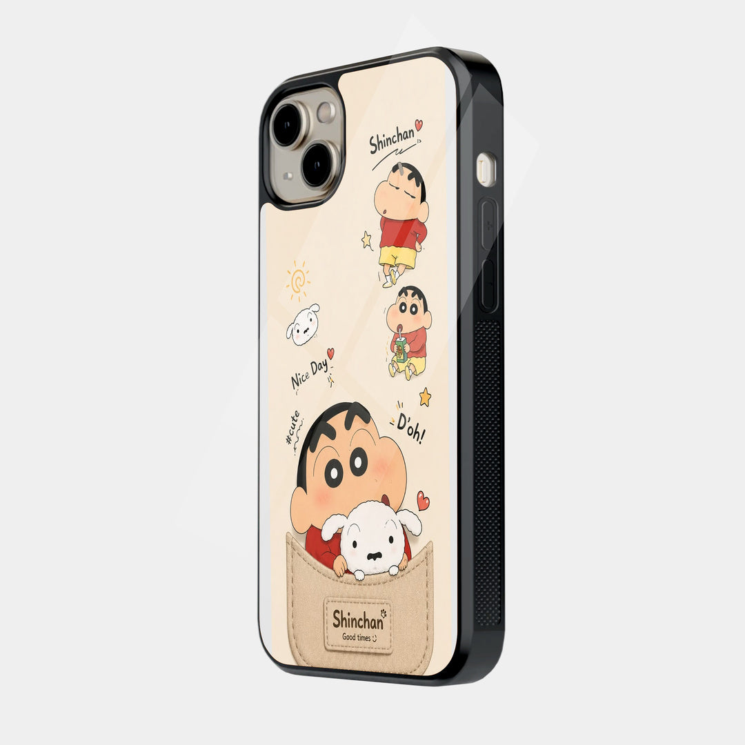 Shin Chan Doodles iPhone case - side view
