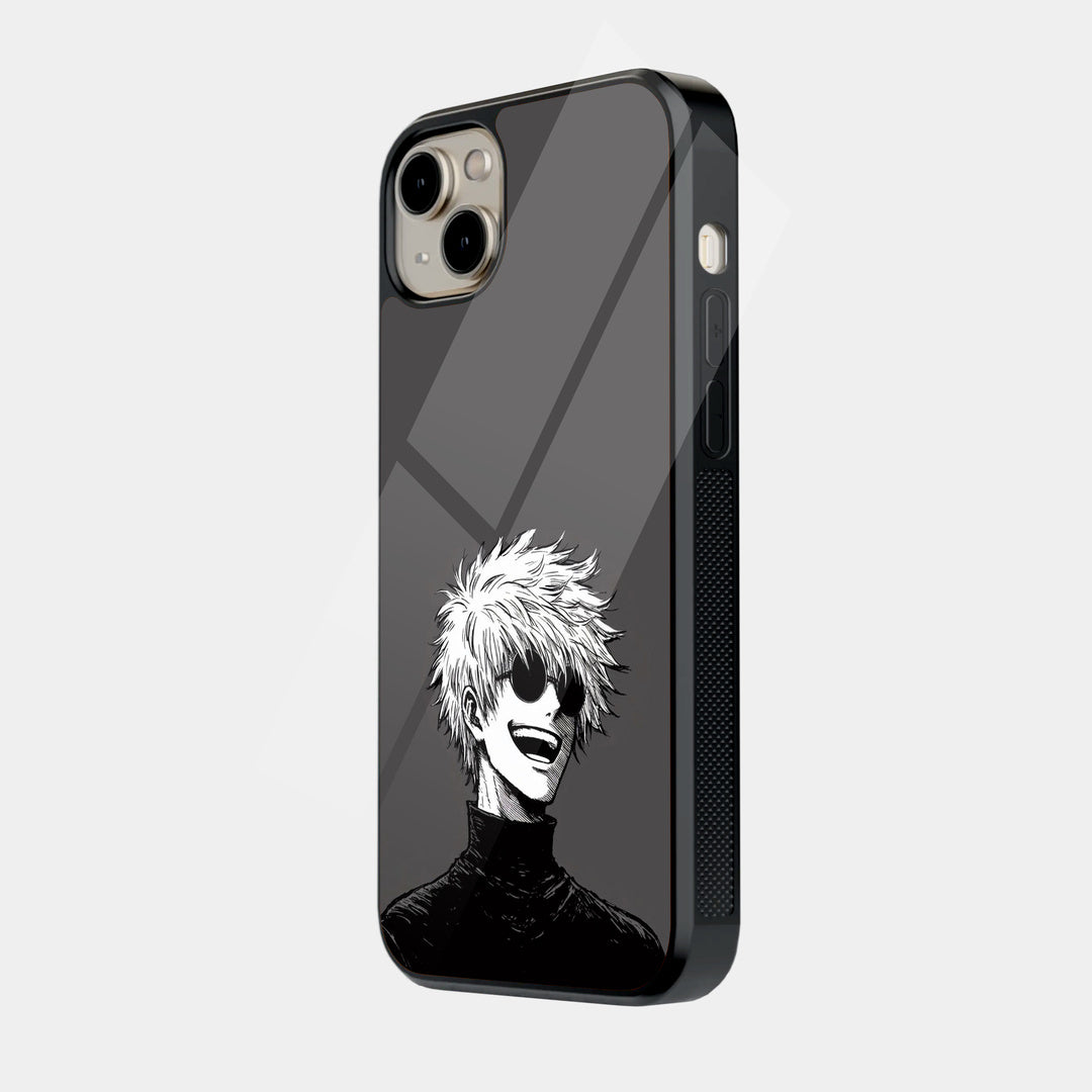 White Haired Anime Hero iPhone case - side view