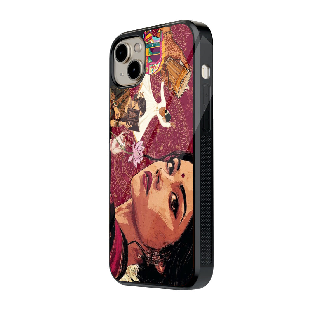 Indian Portrait Collage iPhone case - side view