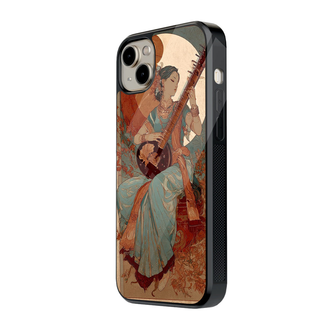 Sitar Woman iPhone case - side view