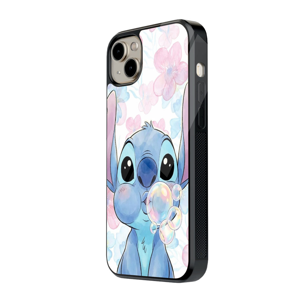 Stitch Bubbles iPhone case - side view