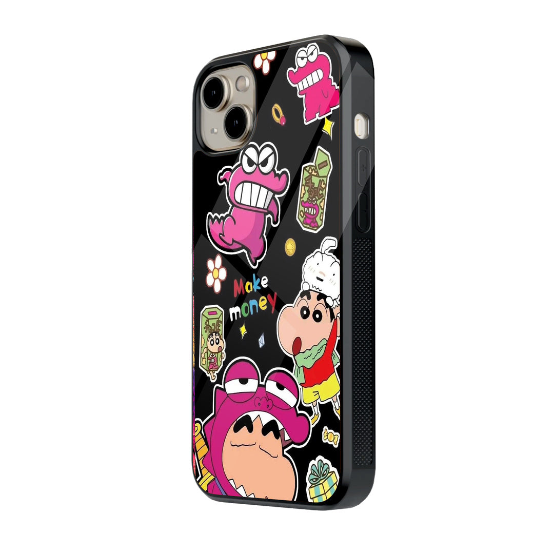 Crayon Make Money iPhone case - side view