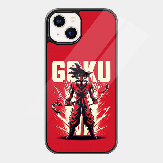 Goku Red Poster iPhone Case artwork featured in the Kaarigaricraft shopping guide