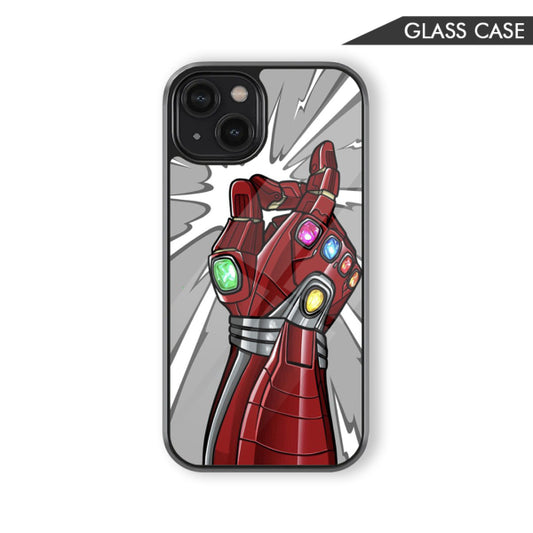 Iron Man Infinity Gauntlet Glass Phone Case – Superhero Marvel Phone Cover