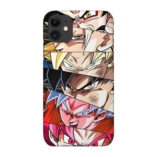 Saiyan Evolution: Goku Multi-Transformation Collage Case