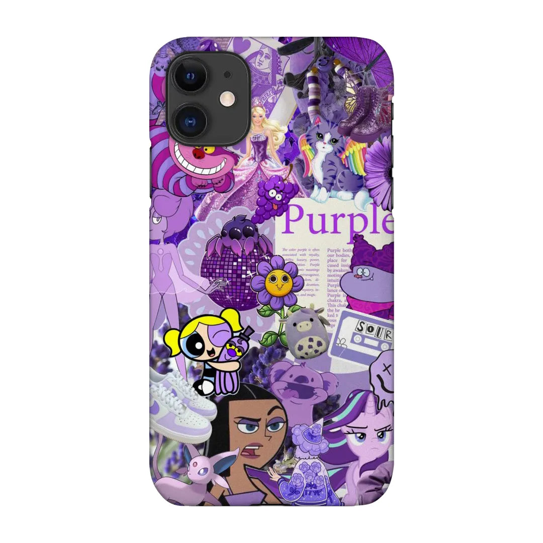 Purple Haze: Lavender Aesthetic Cartoon Collage Case
