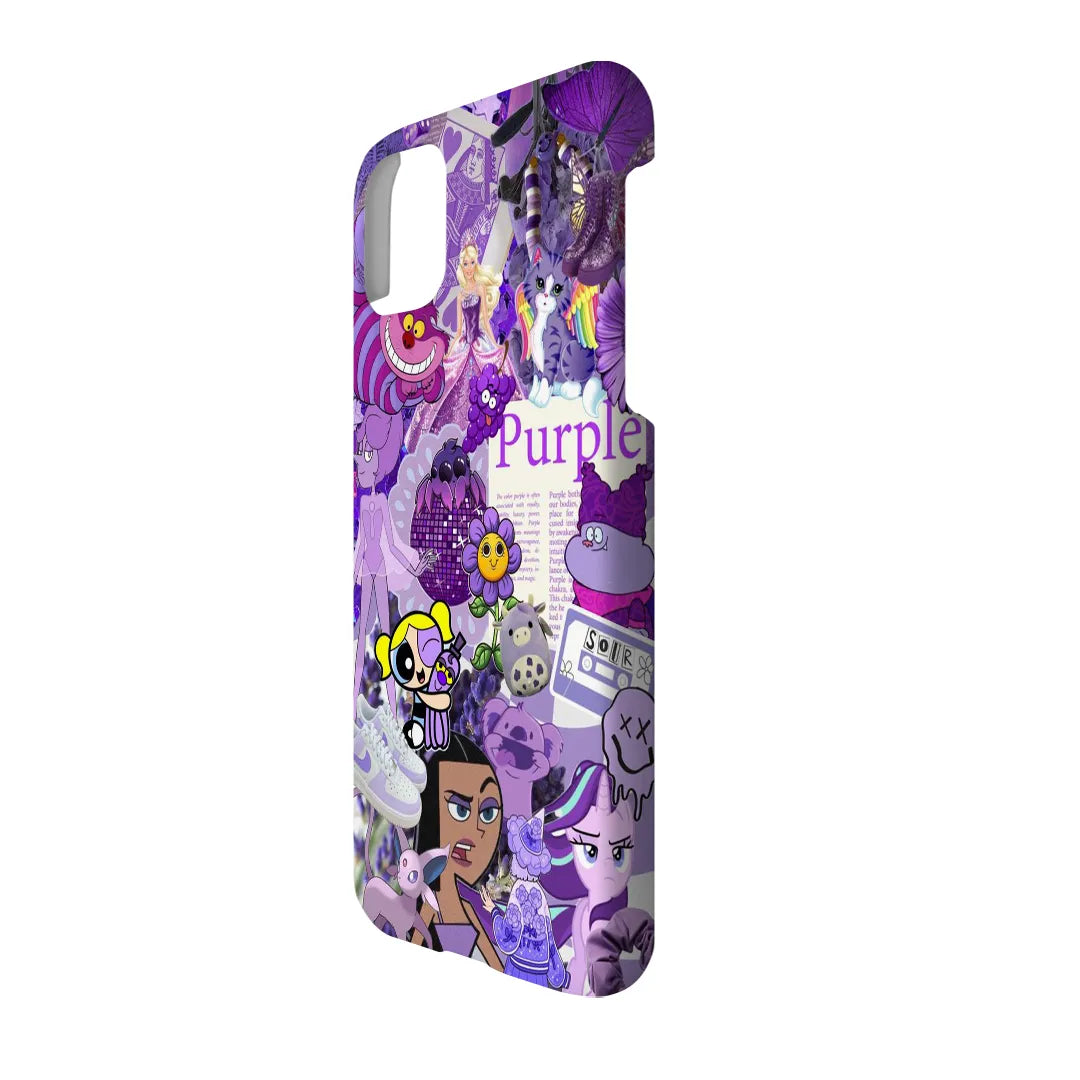 Purple Haze: Lavender Aesthetic Cartoon Collage Case