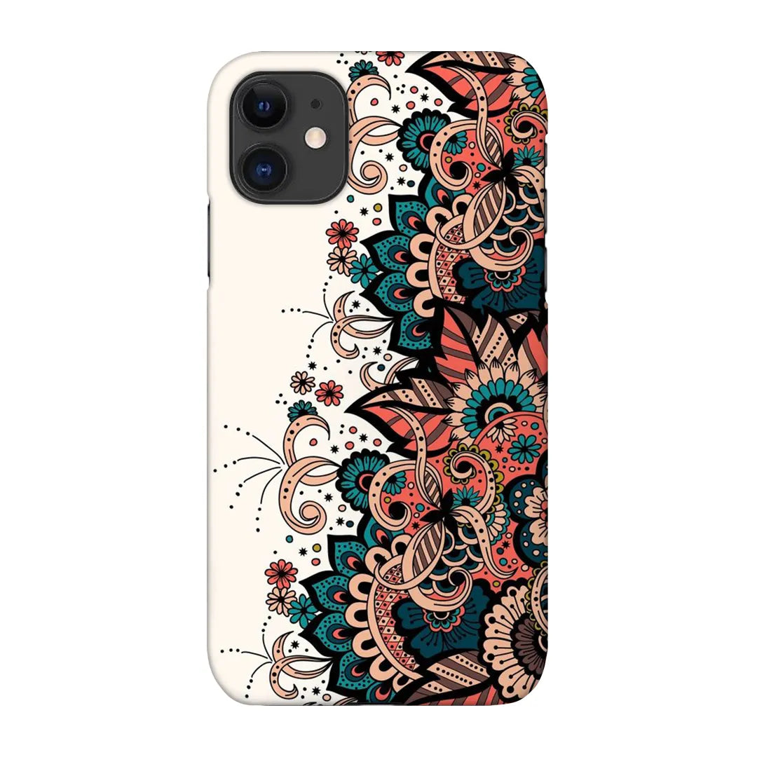 Bohemian Bloom: Teal & Earth Tone Floral Mandala Case