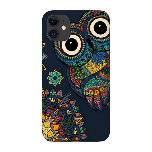 Midnight Mandala Owl: Detailed Ornamental Owl on Navy Case