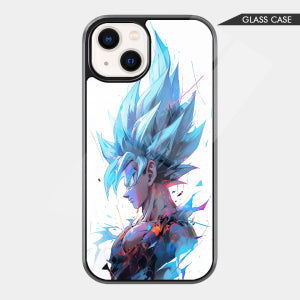 Premium Blue Flame Warrior Glass Case with Dynamic Energy Design