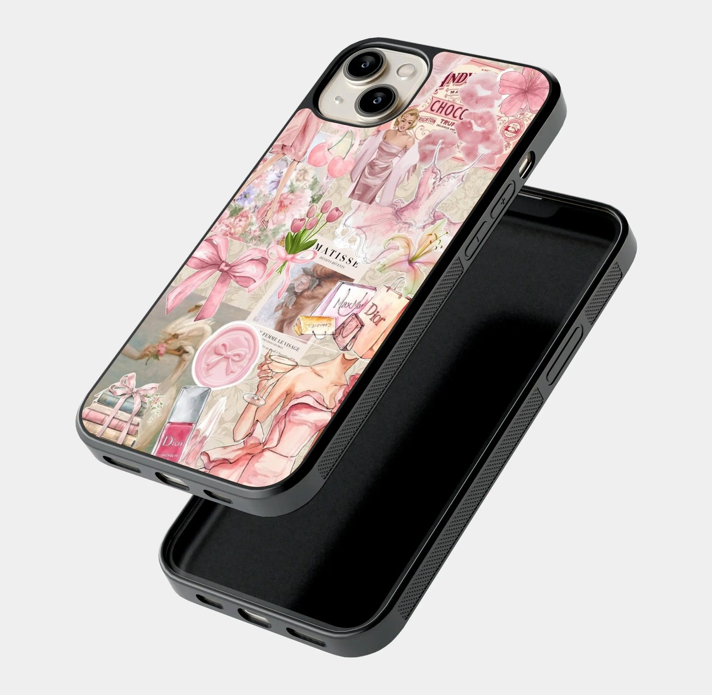 Pastel Dreamscape: Coquette Aesthetic Collage Glass Case