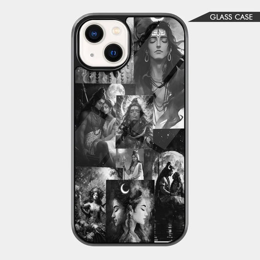 Ethereal Noir: B&W Goddess Aesthetic Collage Glass Case
