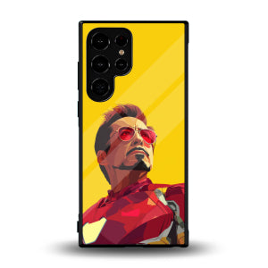 Cute Batman Cat Hero Phone Case featuring a glowing-eyed cute bat-cat mascot with blue neon ears and dark superhero charm