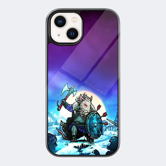 Viking Warrior Cat Fantasy Glass Phone Case – Fantasy Gaming Phone Cover