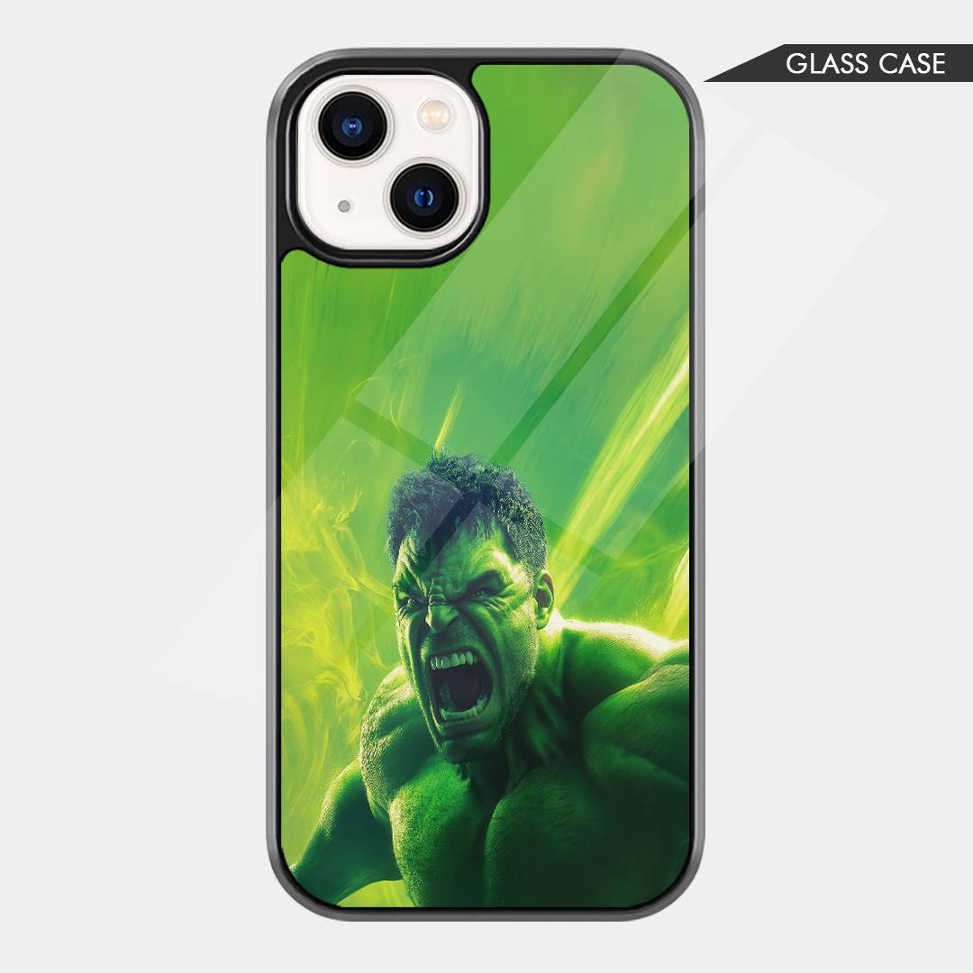 Hulk Green Rage Glass Phone Case – Superhero Marvel Comic Phone Cover