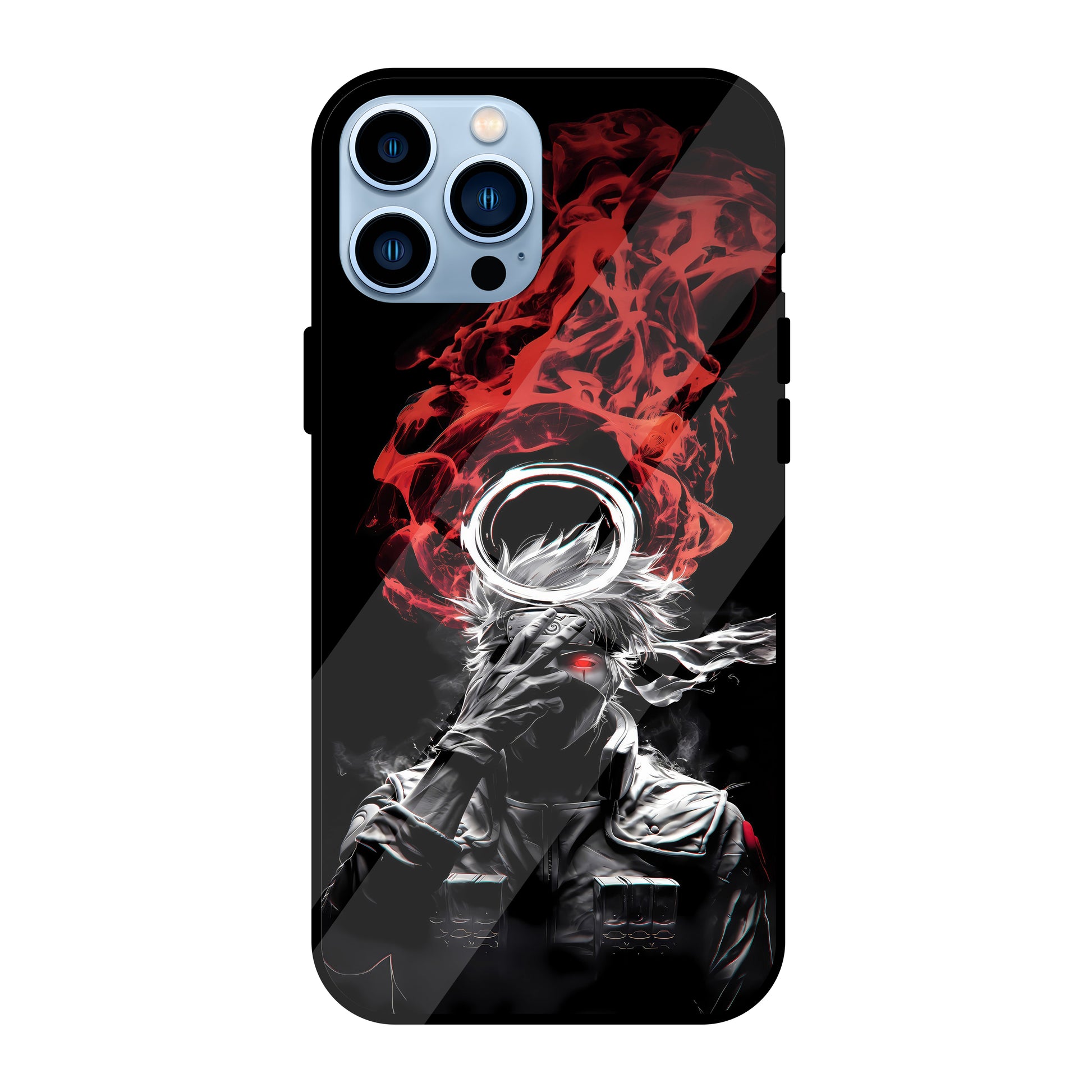 Kakashi Hatake anime artwork with masked ninja styling, calm focus, and lightning-inspired details