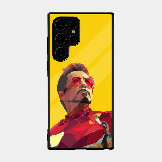 Iron Man Pop Art Glass Phone Case – Superhero Comic Phone Cover