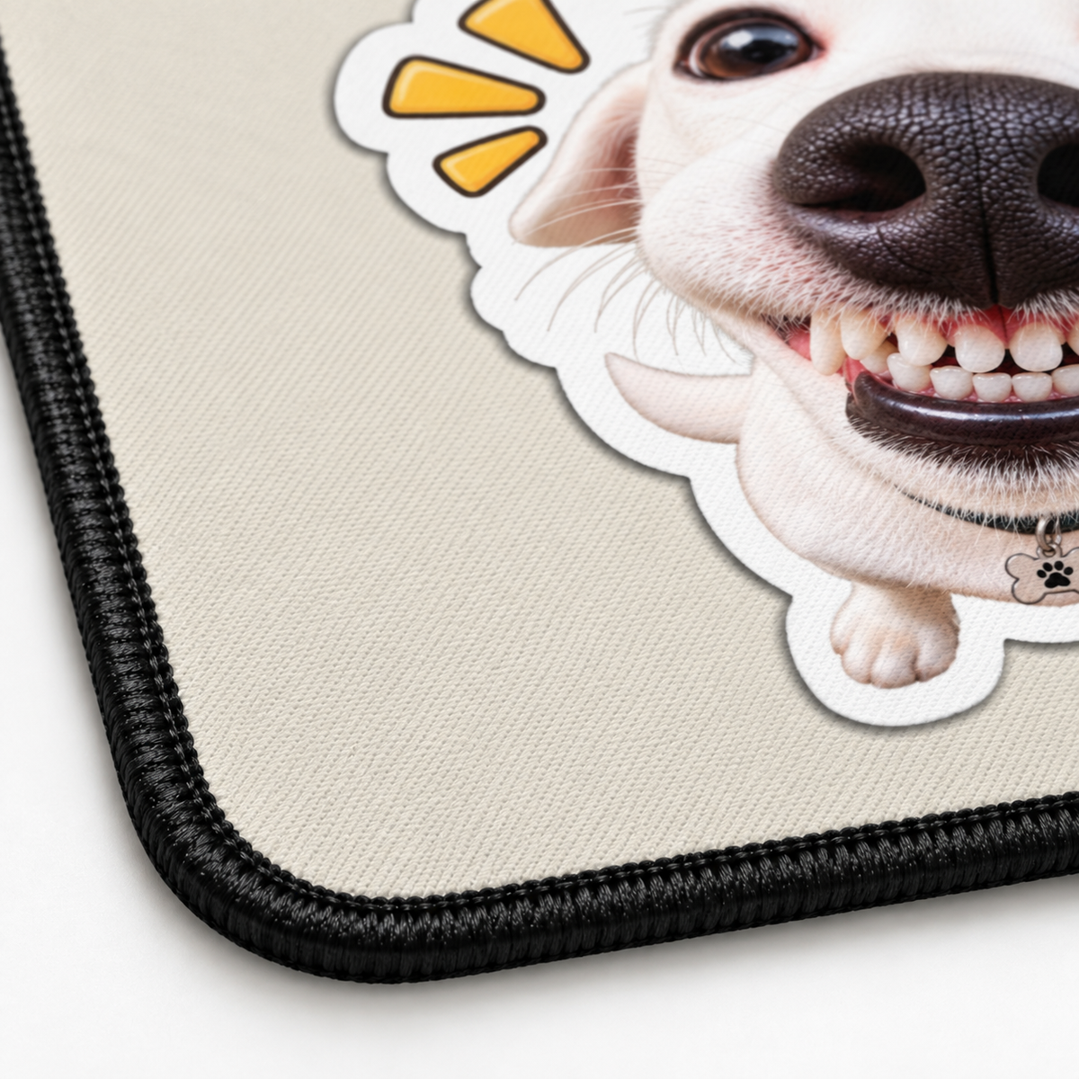 Happy Smiling Dog Aesthetic Mouse Pad - alternate product view