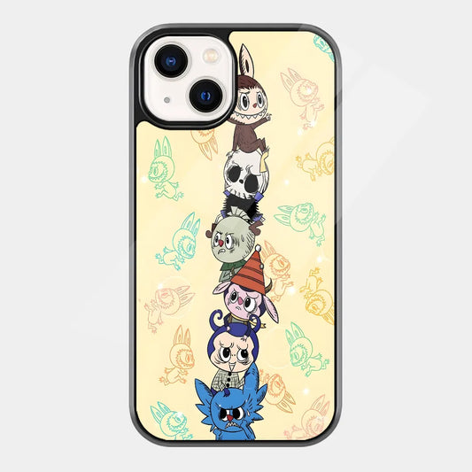 Vertical Stacked Labubu Doll Totem Design