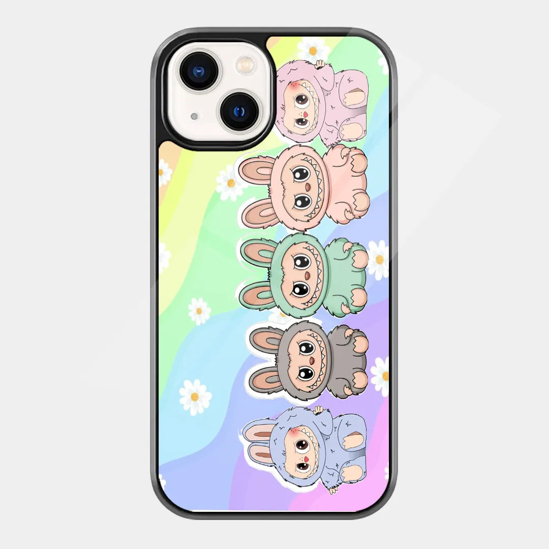 Pastel Rainbow Wave Labubu Doll Squad