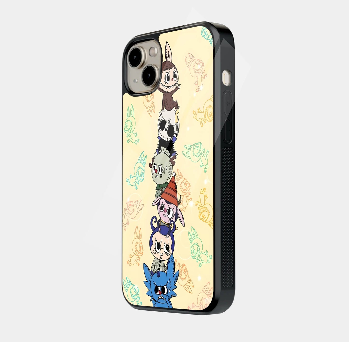 Vertical Stacked Labubu Doll Totem Design