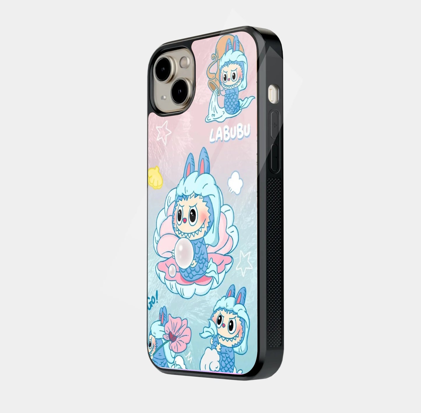 Dreamy Blue Labubu Cloud & Flower Theme