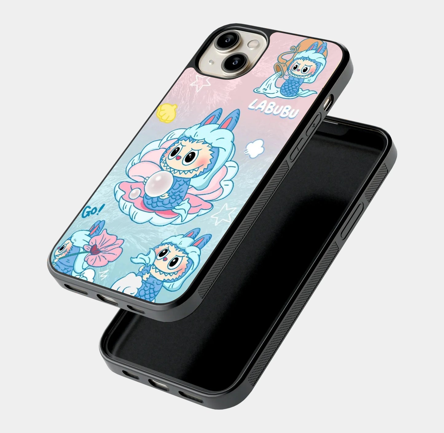 Dreamy Blue Labubu Cloud & Flower Theme