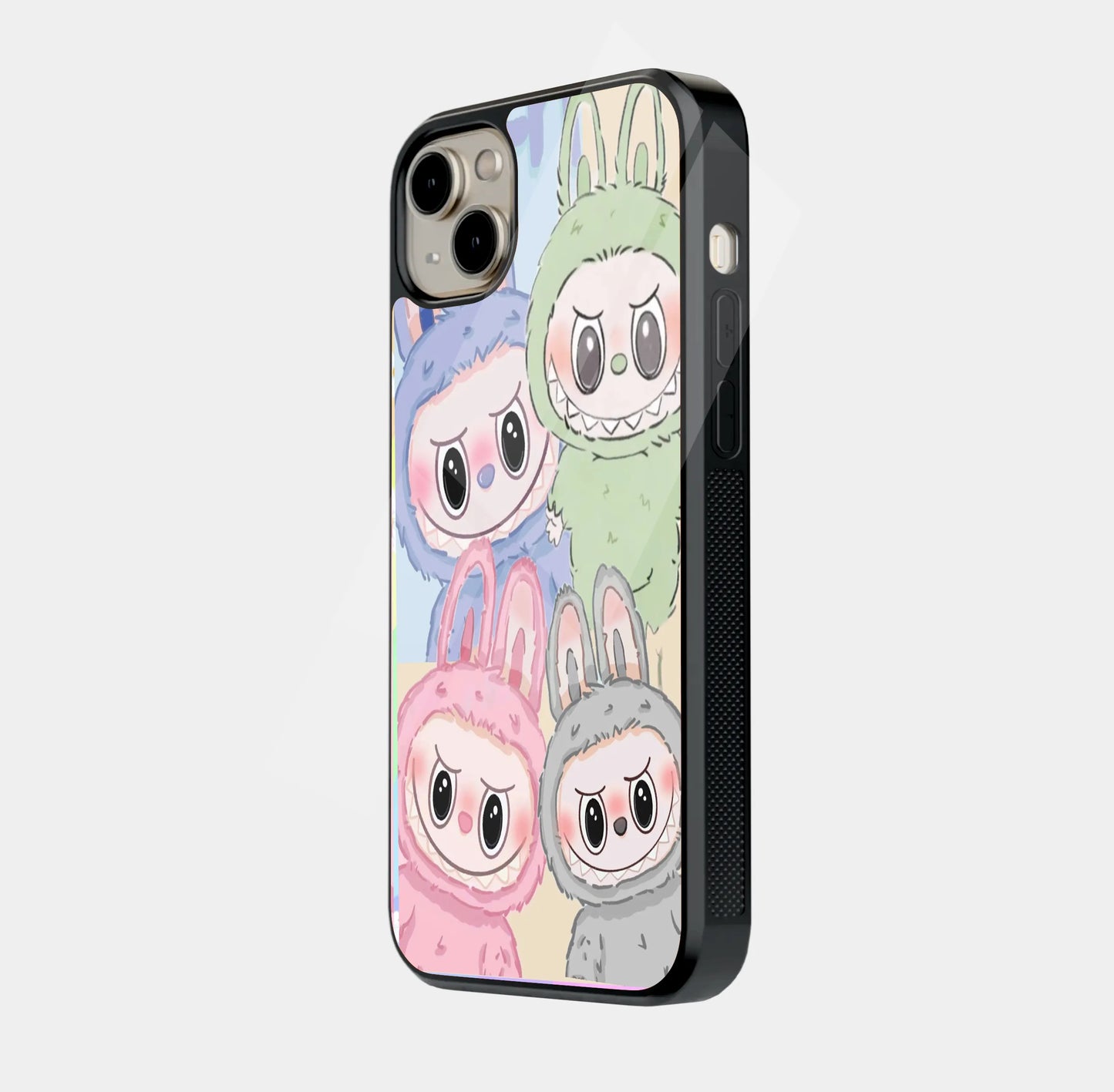 Cozy Scattered Labubu Doll Collage Pattern