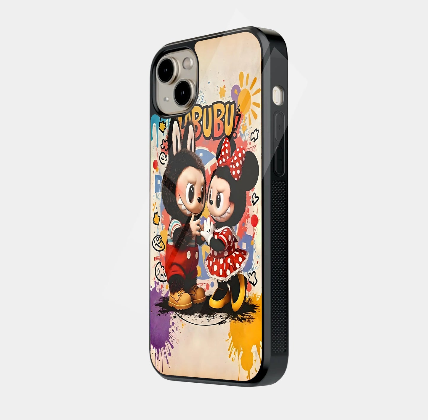 Labubu Mouse Costume & Minnie Graffiti Print