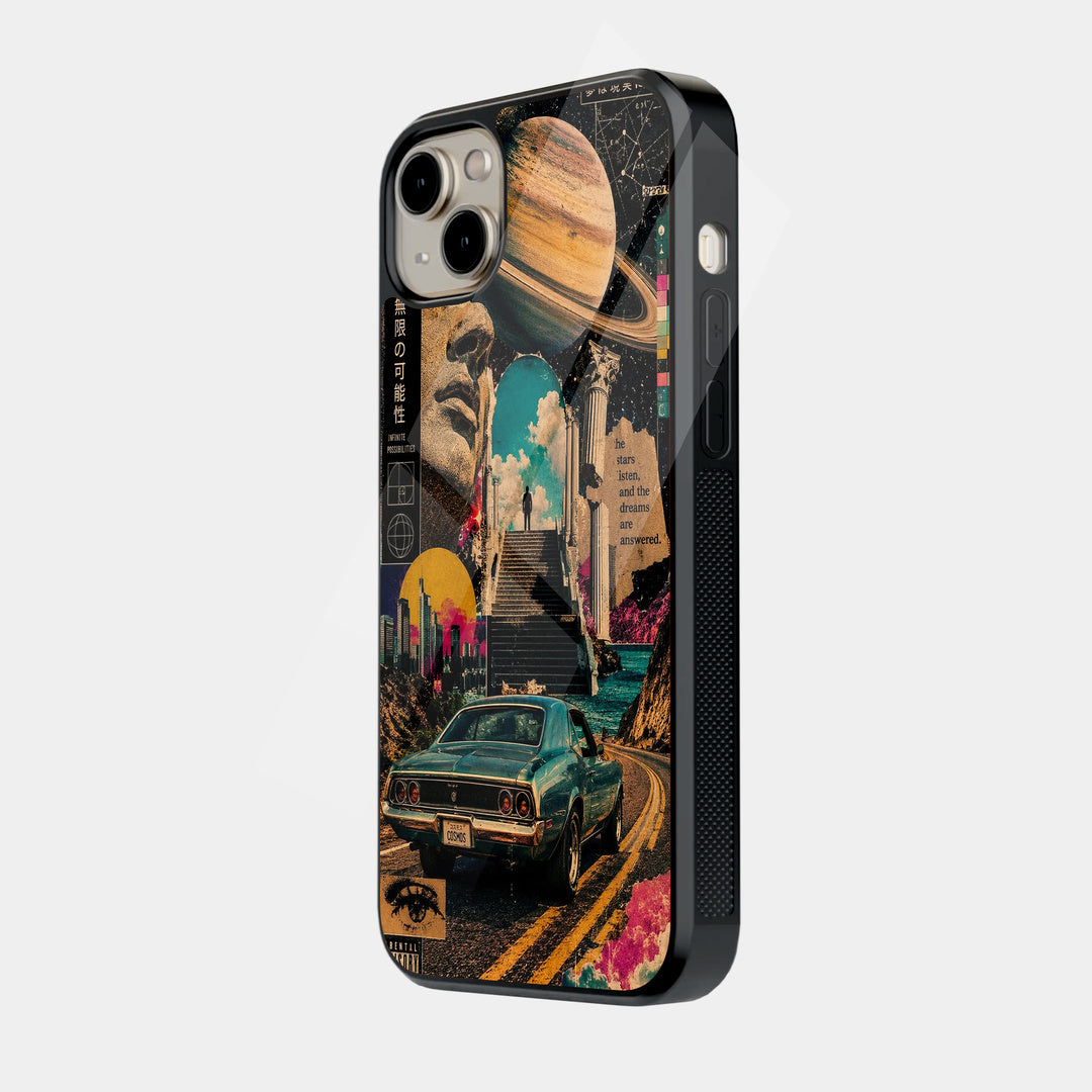 Saturn City Retro Car iPhone case - side view