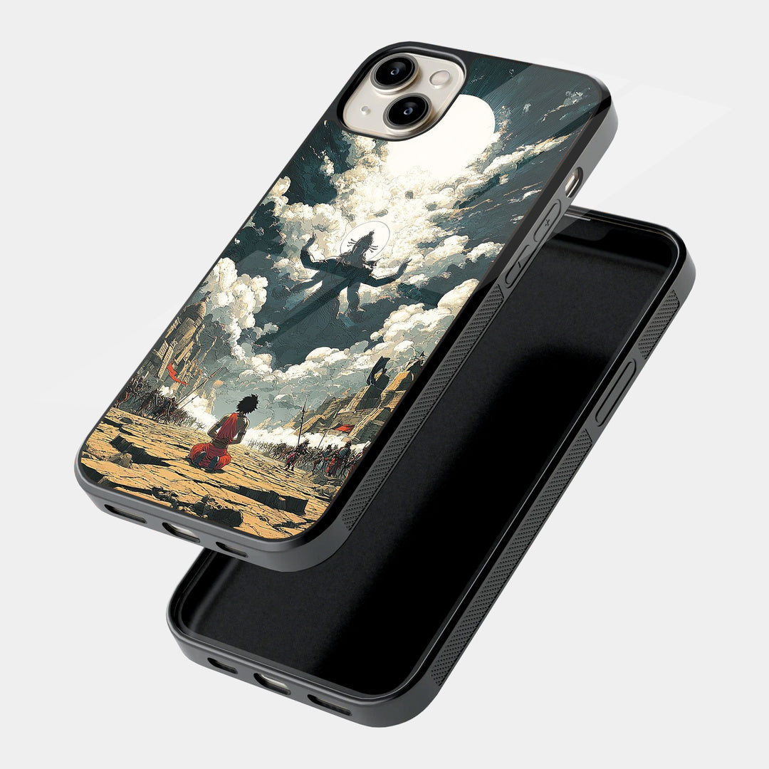 Moonlit Anime Journey iPhone case - angled view