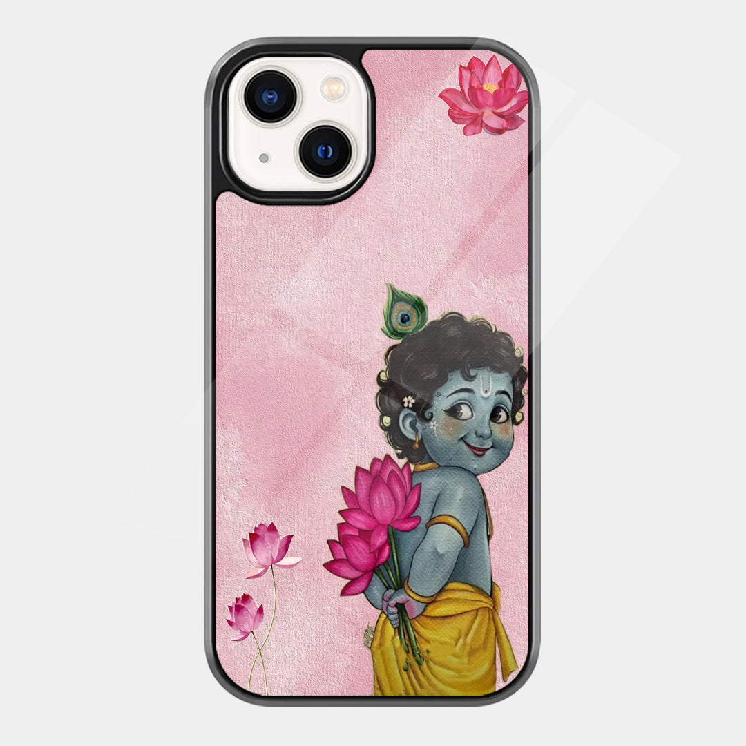 Baby Krishna Lotus iPhone case - front view