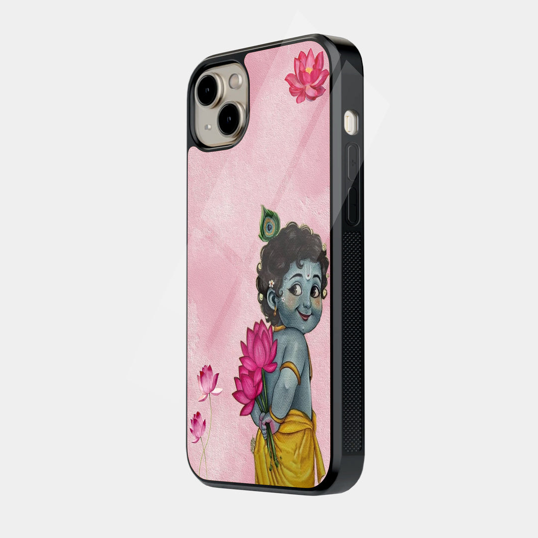 Baby Krishna Lotus iPhone case - side view