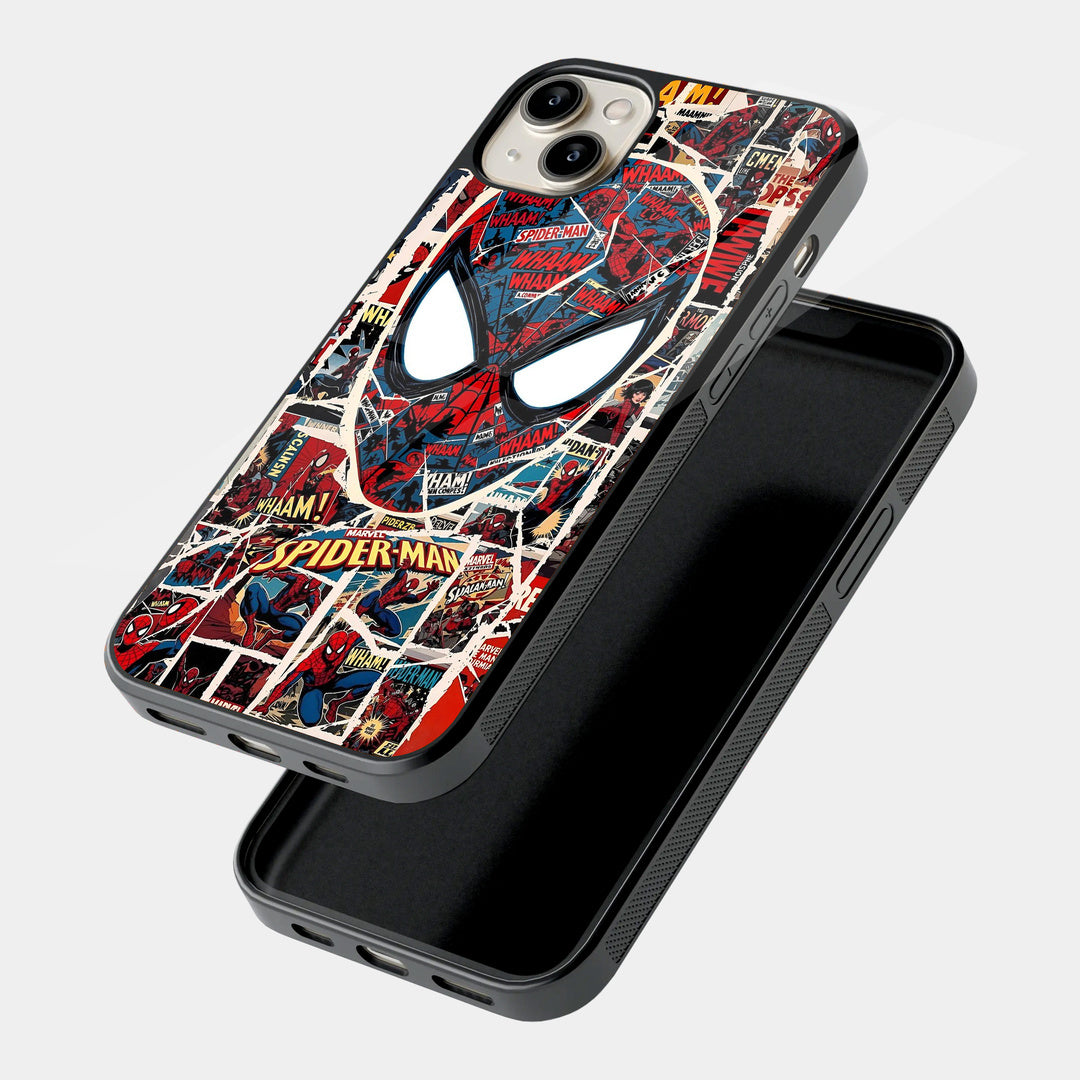 Spider-Man Comic Collage iPhone case - angled view