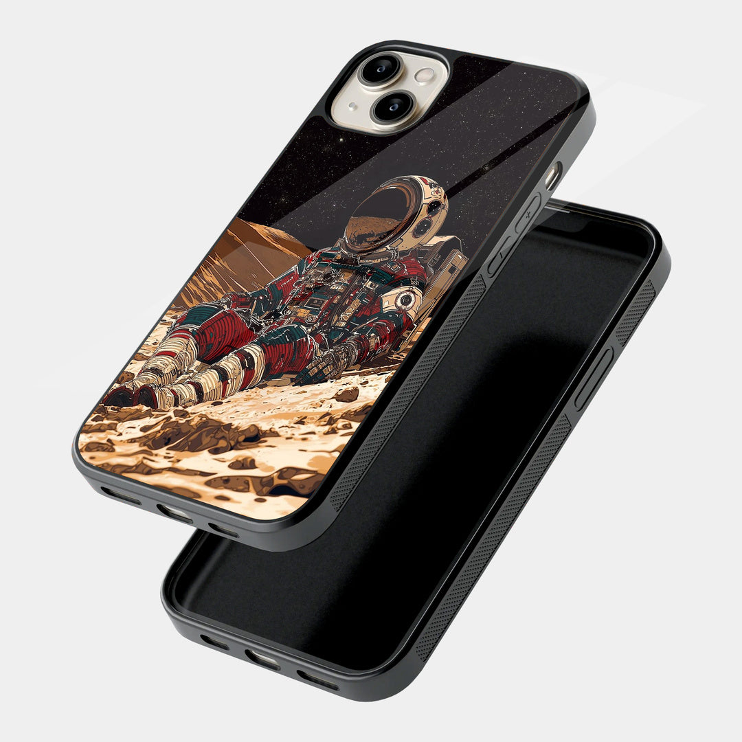 Astronaut on the Moon iPhone case - angled view