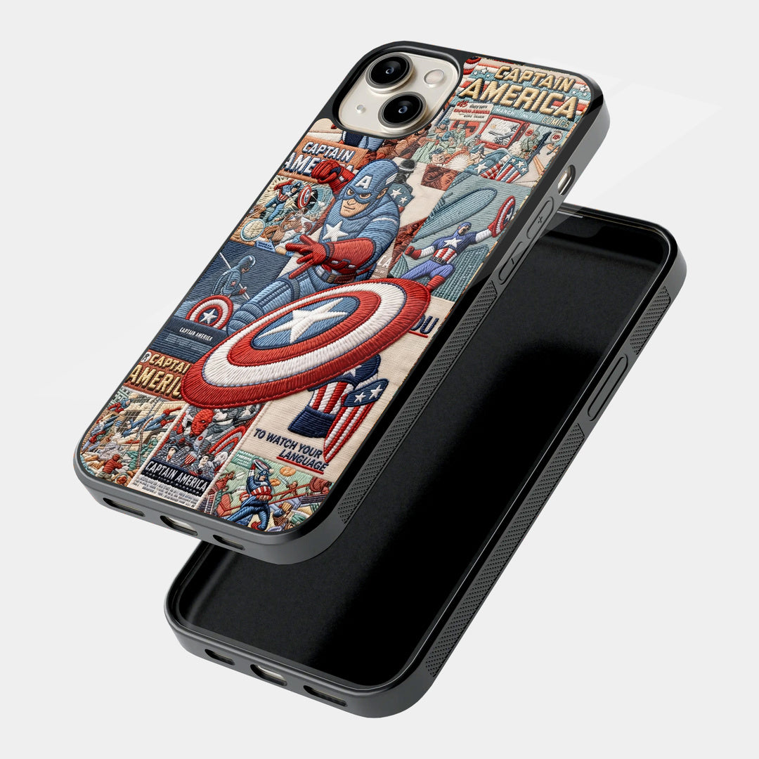 Captain America Comics iPhone case - angled view