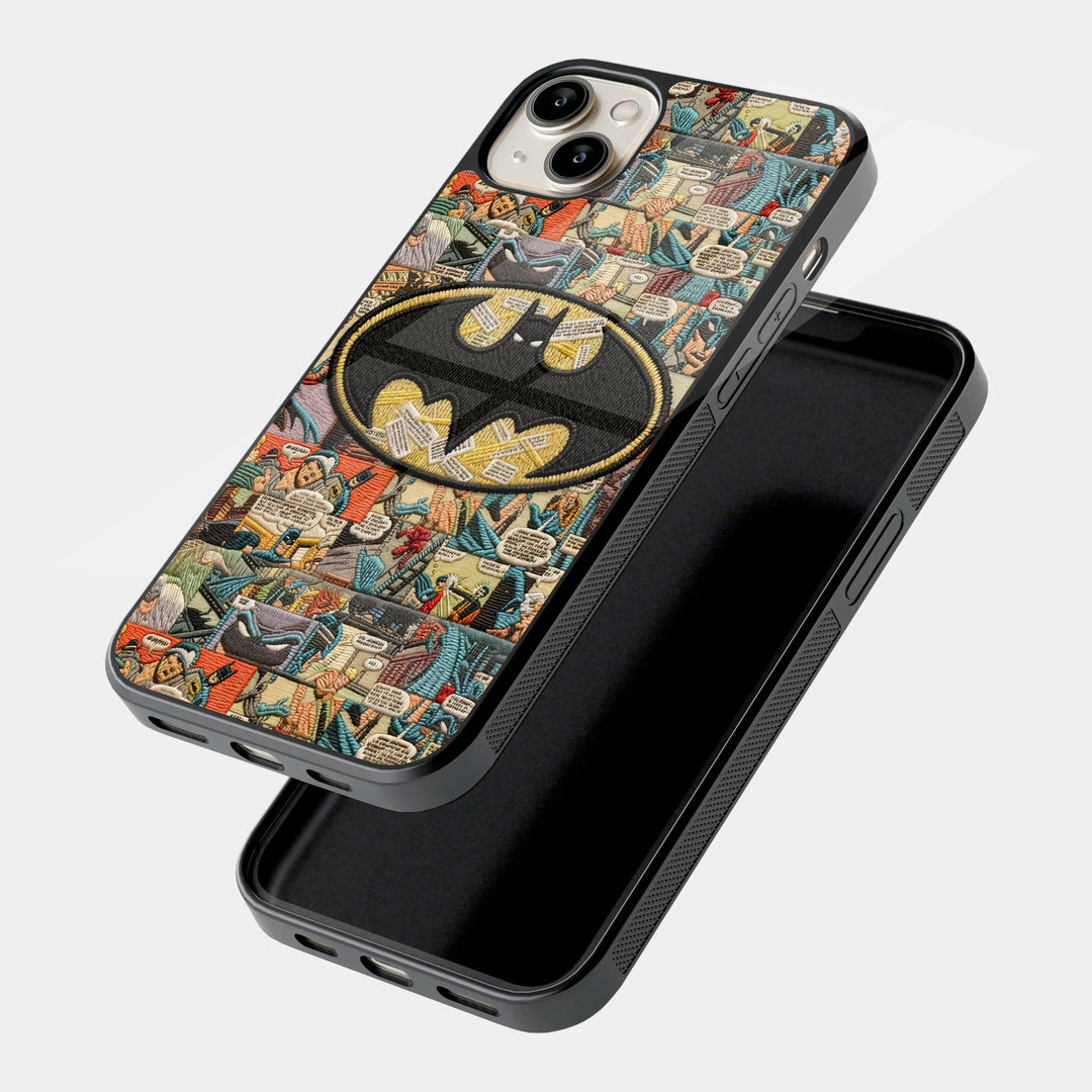 Batman Comic Collage iPhone case - angled view