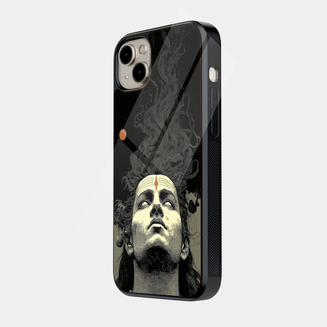 Monochrome Hero Portrait iPhone case - side view