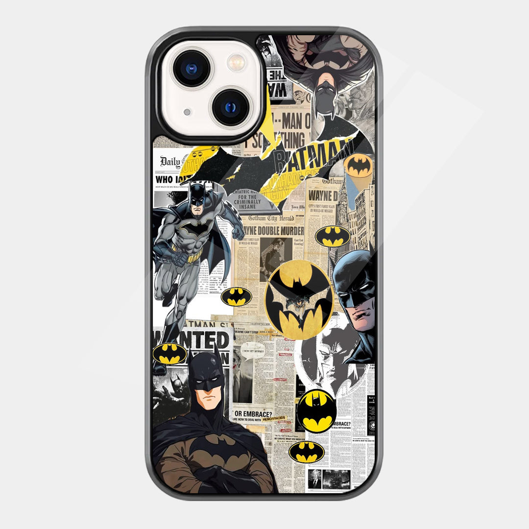 Batman Sticker Collage iPhone case - front view
