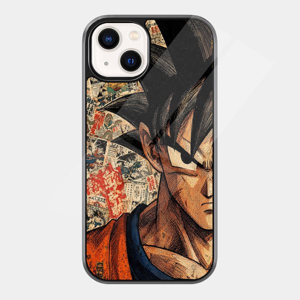 Goku Comic Portrait iPhone case - front view
