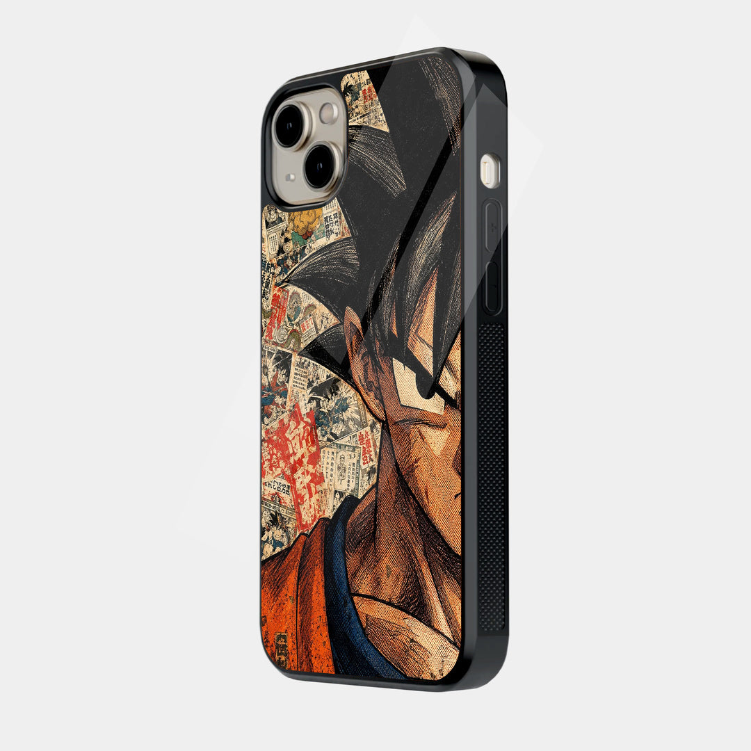 Goku Comic Portrait iPhone case - side view